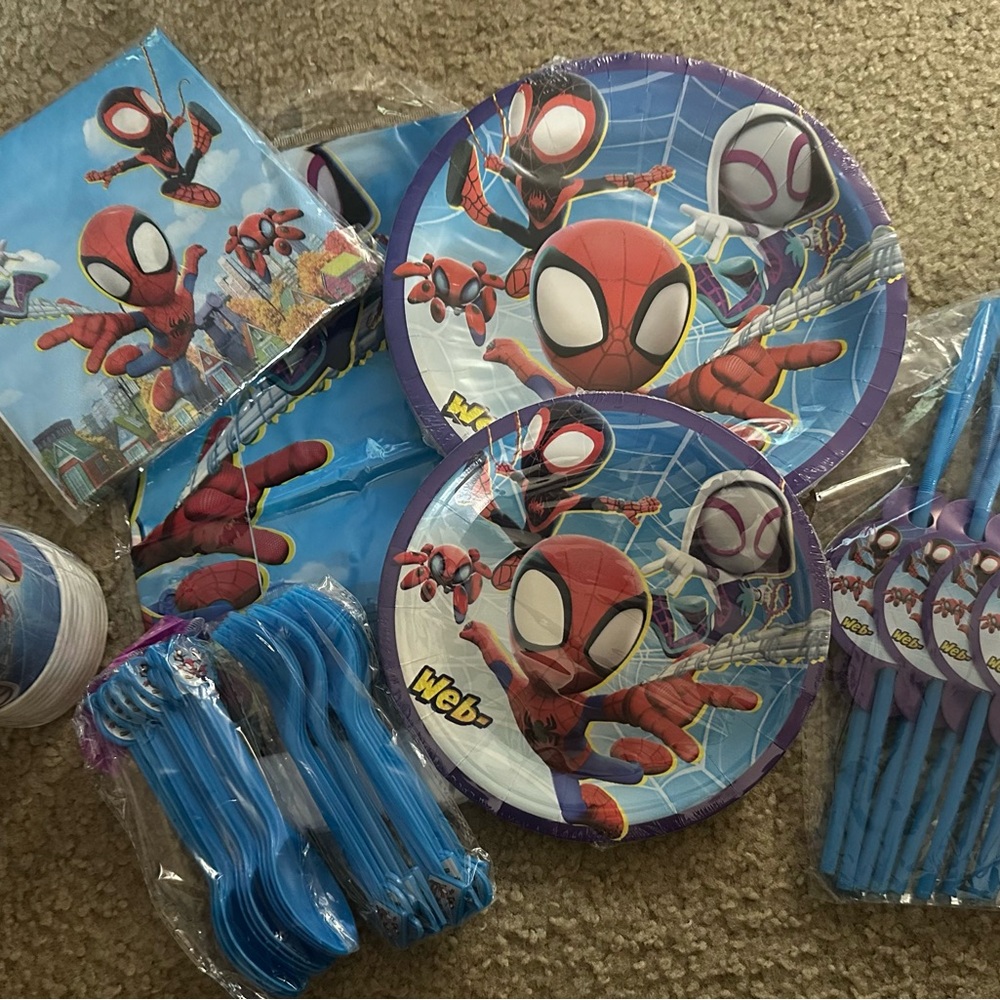 Marvel Spidey and Friends Themed Party Supplies Set NEW